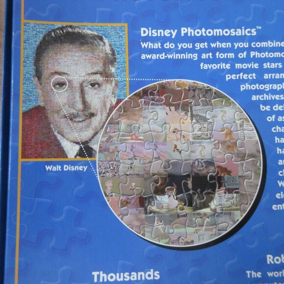 Disney Mickey Mouse Robert Silvers Photomosaic 1000 piece Puzzle 27" x 20" - Picture 8 of 8